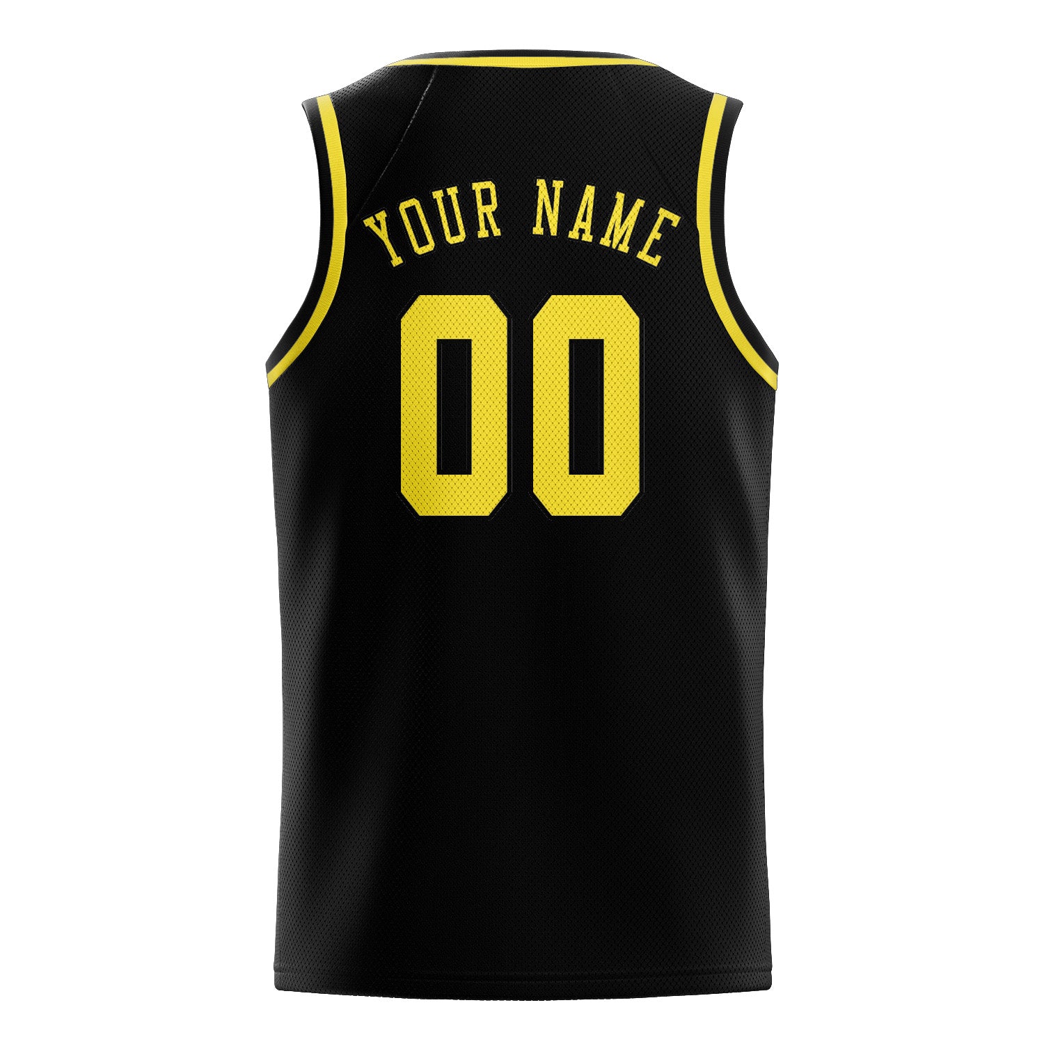 Benutzerdefiniertes Professionelles Schwarz Blassgelb Basketballtrikot