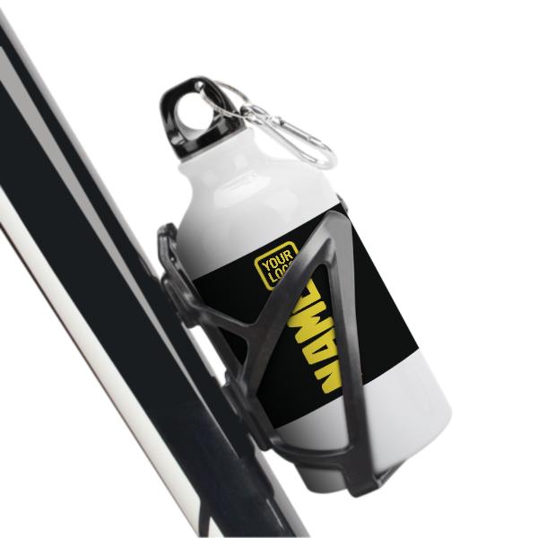 Maßgeschneidertes Schwarz Blassgelb Sportflasche