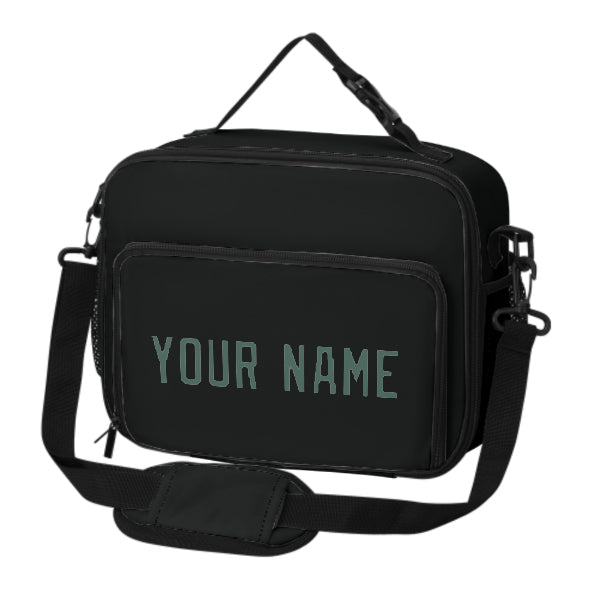 Maßgeschneidertes Schwarz Blue Green Lunch-Tasche