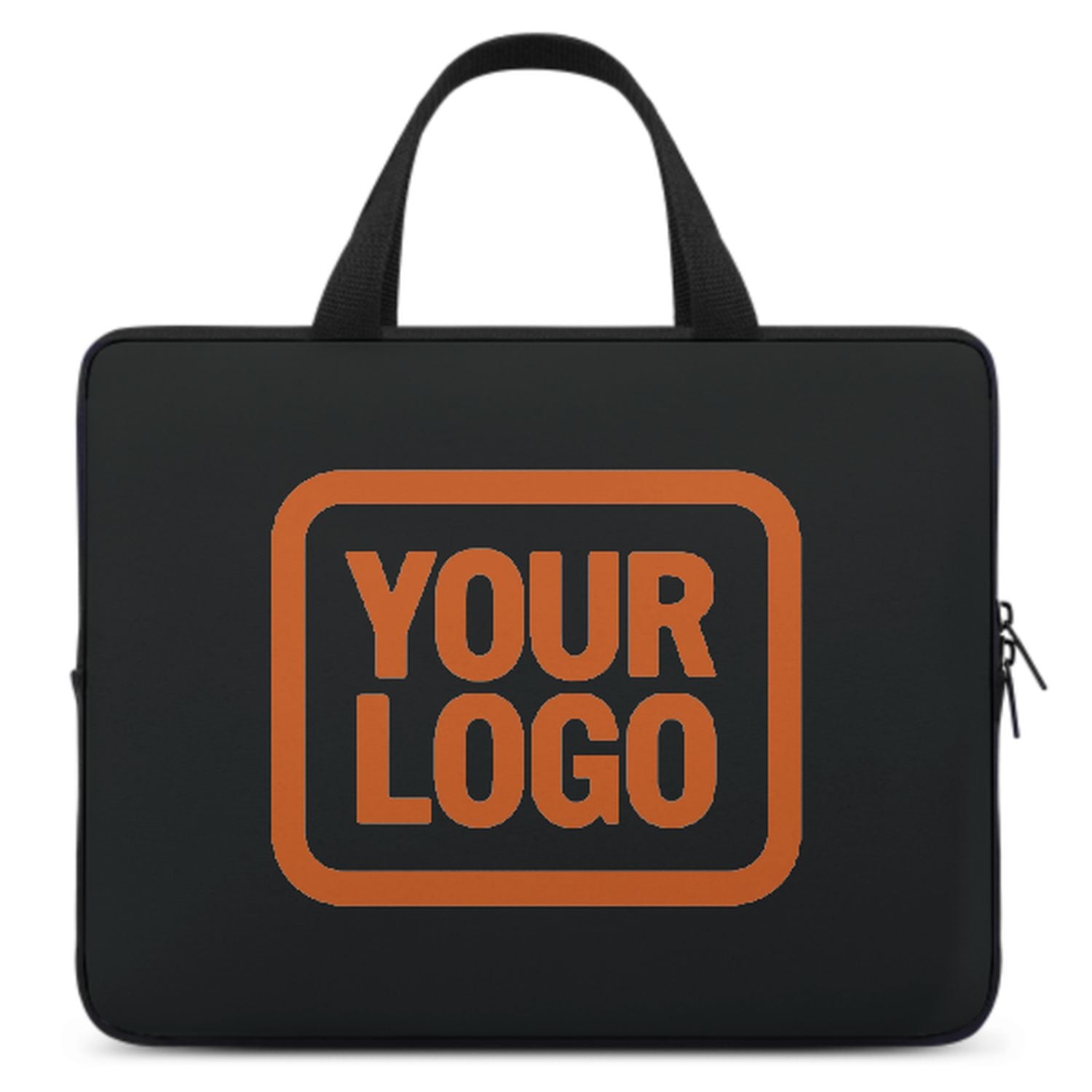 Maßgeschneidertes Schwarz Orange Laptop Tasche