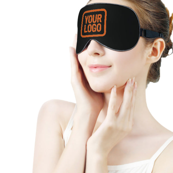 Maßgeschneidertes Schwarz Orange Schlafmaske