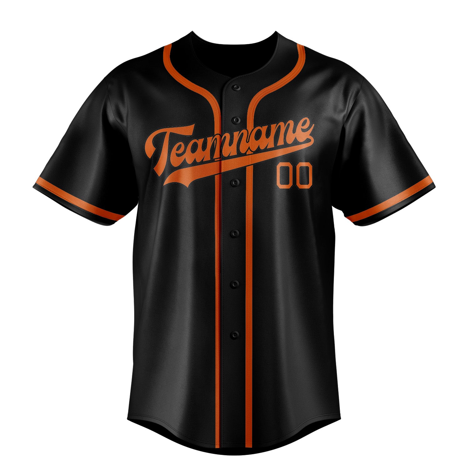 Benutzerdefiniertes Professionelles Schwarz Orange Baseballtrikot