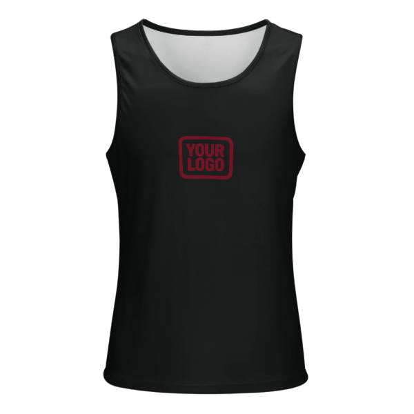 Maßgeschneidertes Schwarz Karmesinrot Herren Tanktop