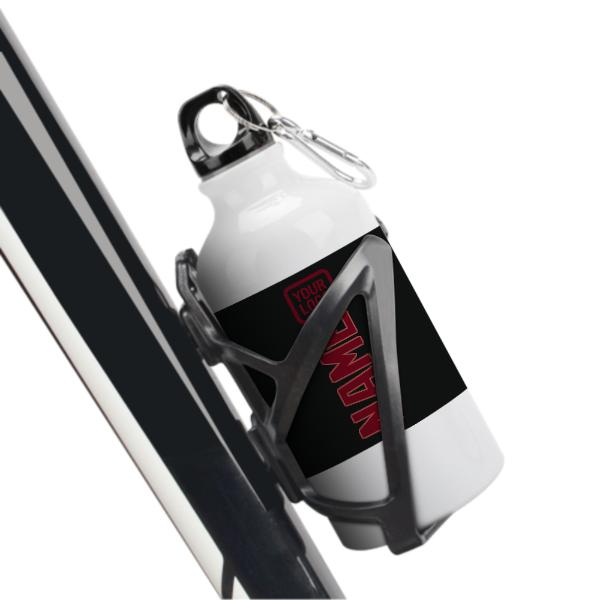 Maßgeschneidertes Schwarz Karmesinrot Sportflasche