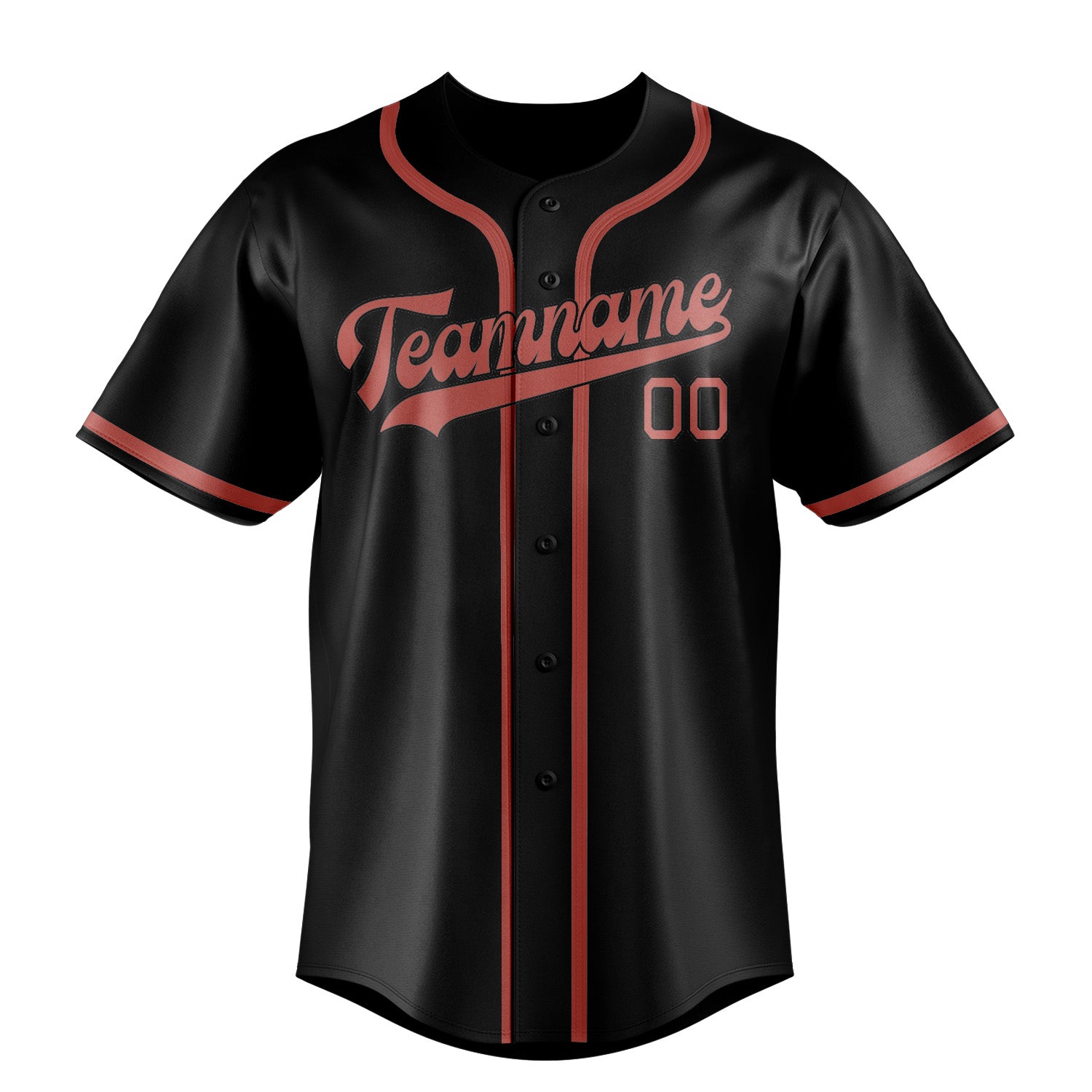 Benutzerdefiniertes Professionelles Schwarz Kupferrose Baseballtrikot