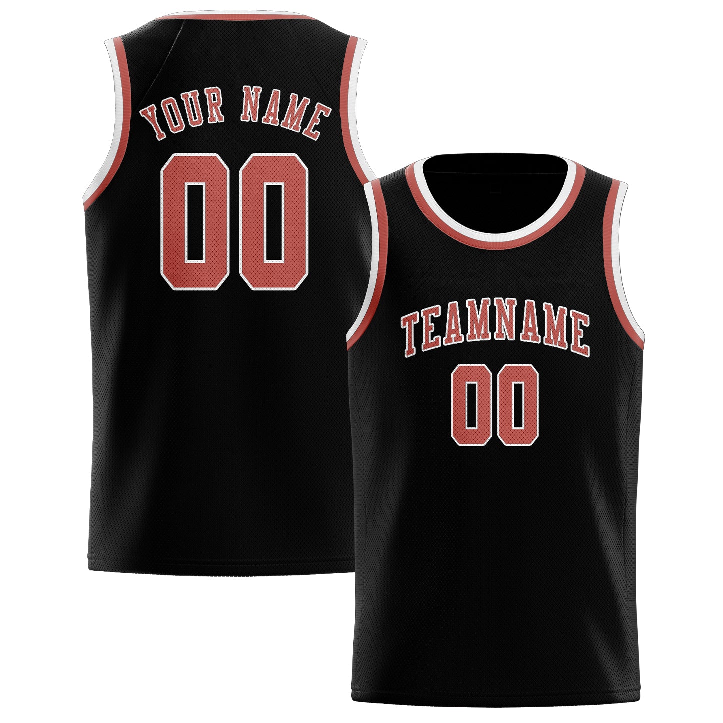 Benutzerdefiniertes Professionelles Schwarz Kupferrose Basketballtrikot