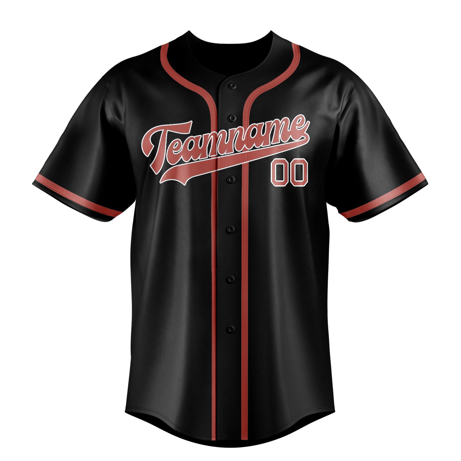 Benutzerdefiniertes Professionelles Schwarz Kupferrose Baseballtrikot