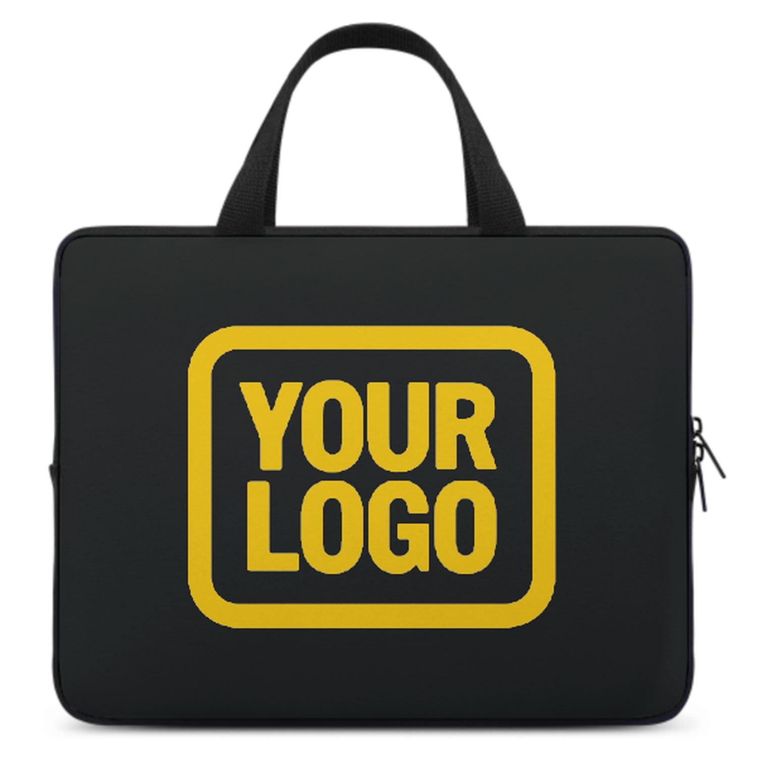 Maßgeschneidertes Schwarz Gold Laptop Tasche