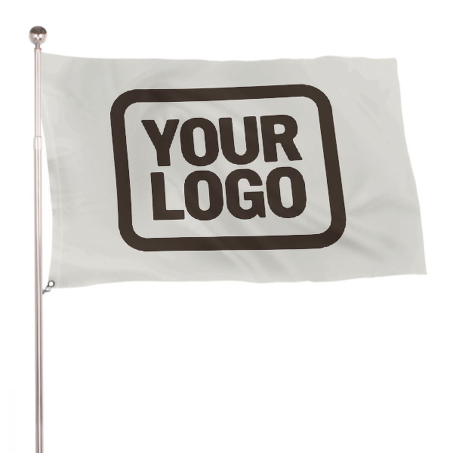 Maßgeschneidertes Weiß Braun Flagge