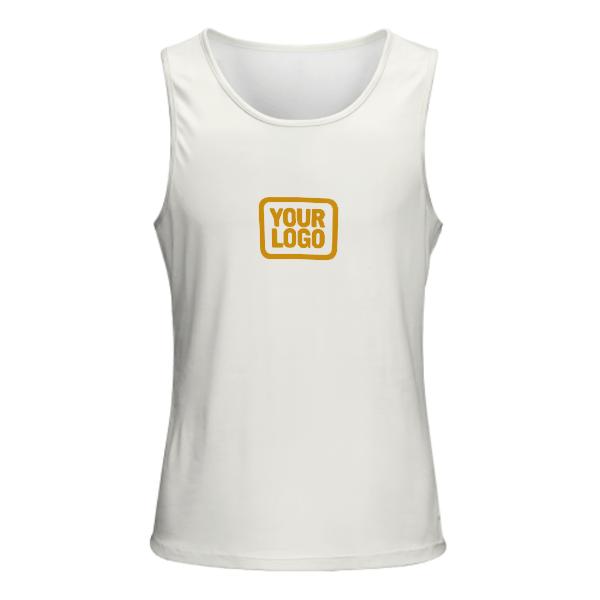 Maßgeschneidertes Weiß Gelb Herren Tanktop