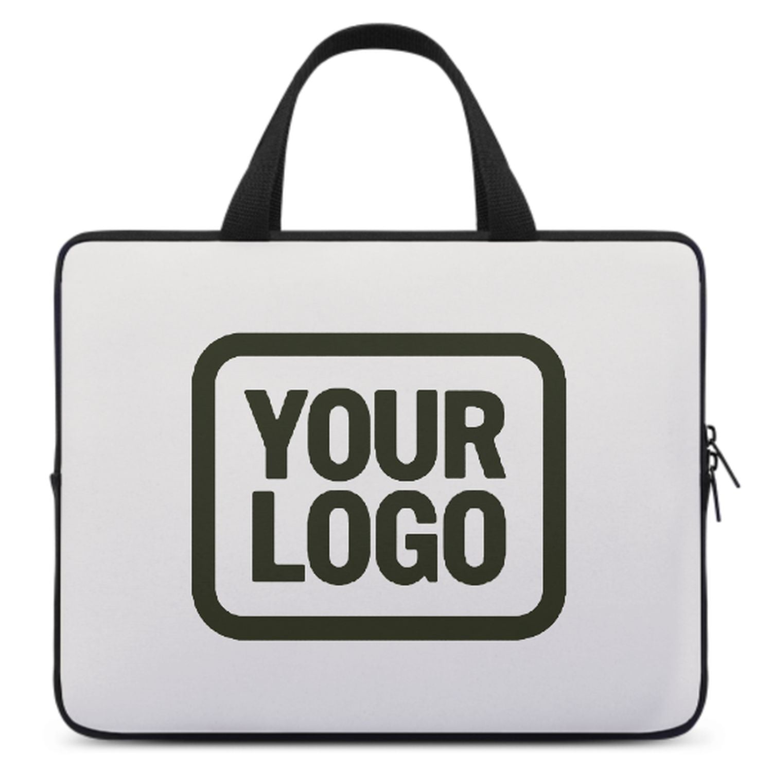 Maßgeschneidertes Weiß Olive Laptop Tasche