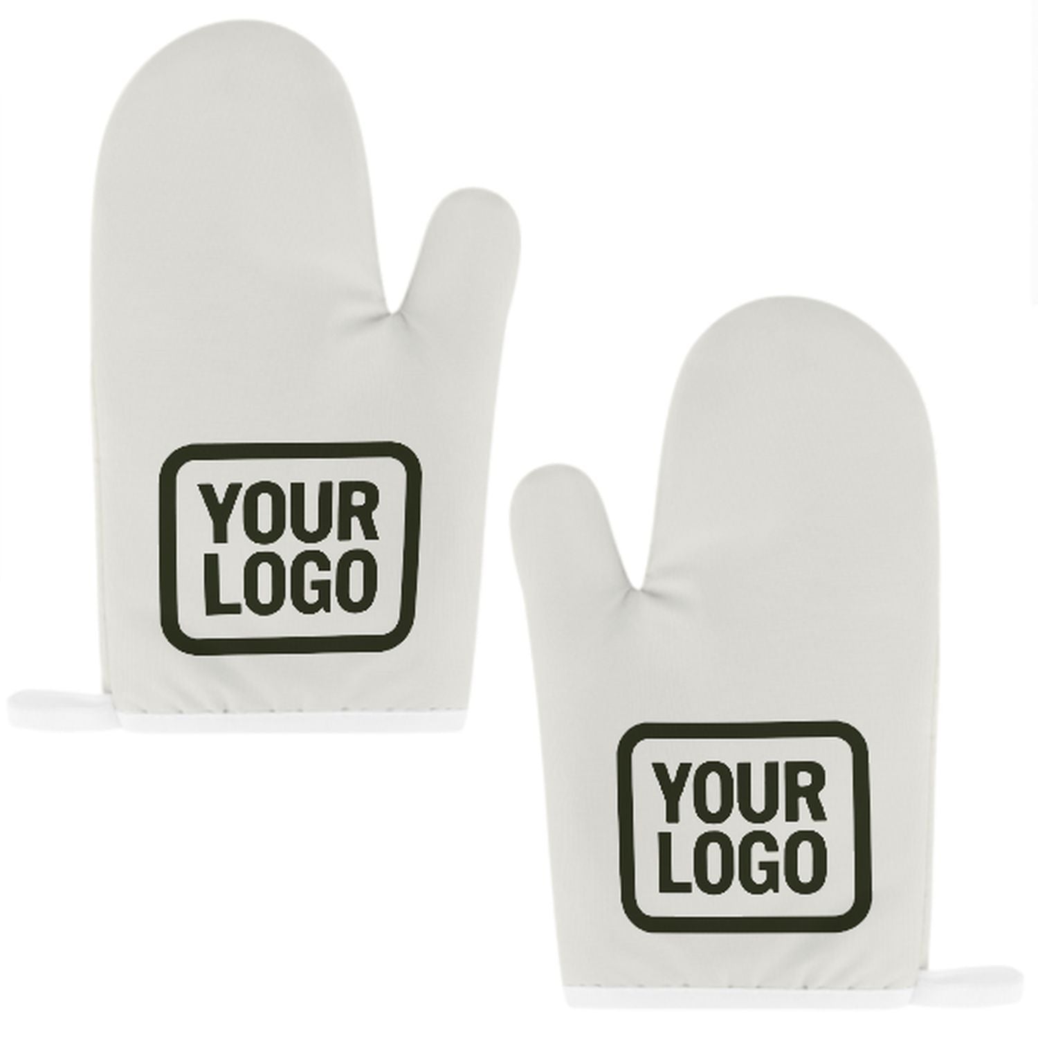 Maßgeschneidertes Weiß  Dunkles Oliv Topfhandschuh Set – 2-teilig