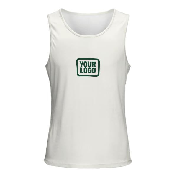 Maßgeschneidertes Weiß Moosgrün Herren Tanktop