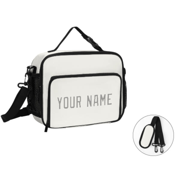 Maßgeschneidertes Weiß Gray Lunch-Tasche