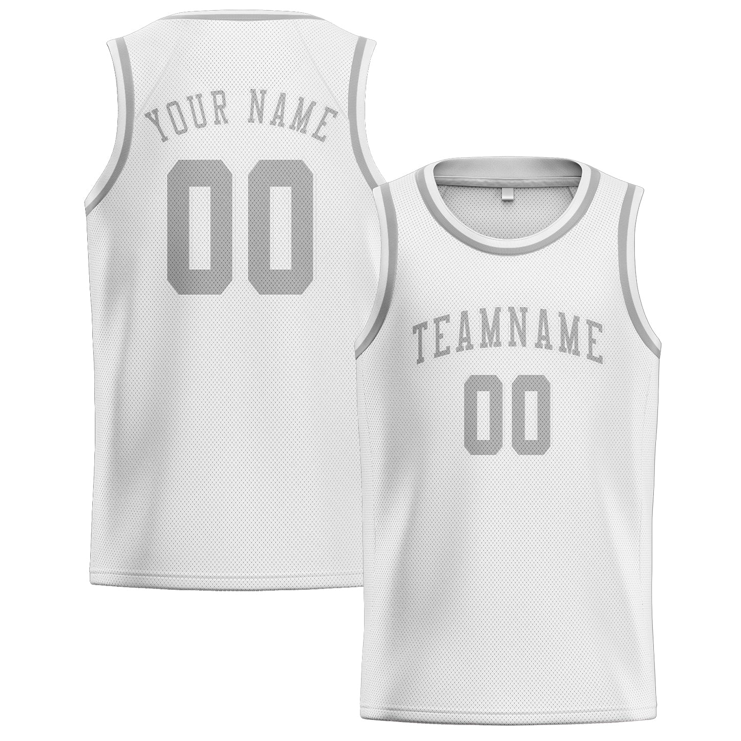 Benutzerdefiniertes Professionelles Weiß Grau Basketballtrikot
