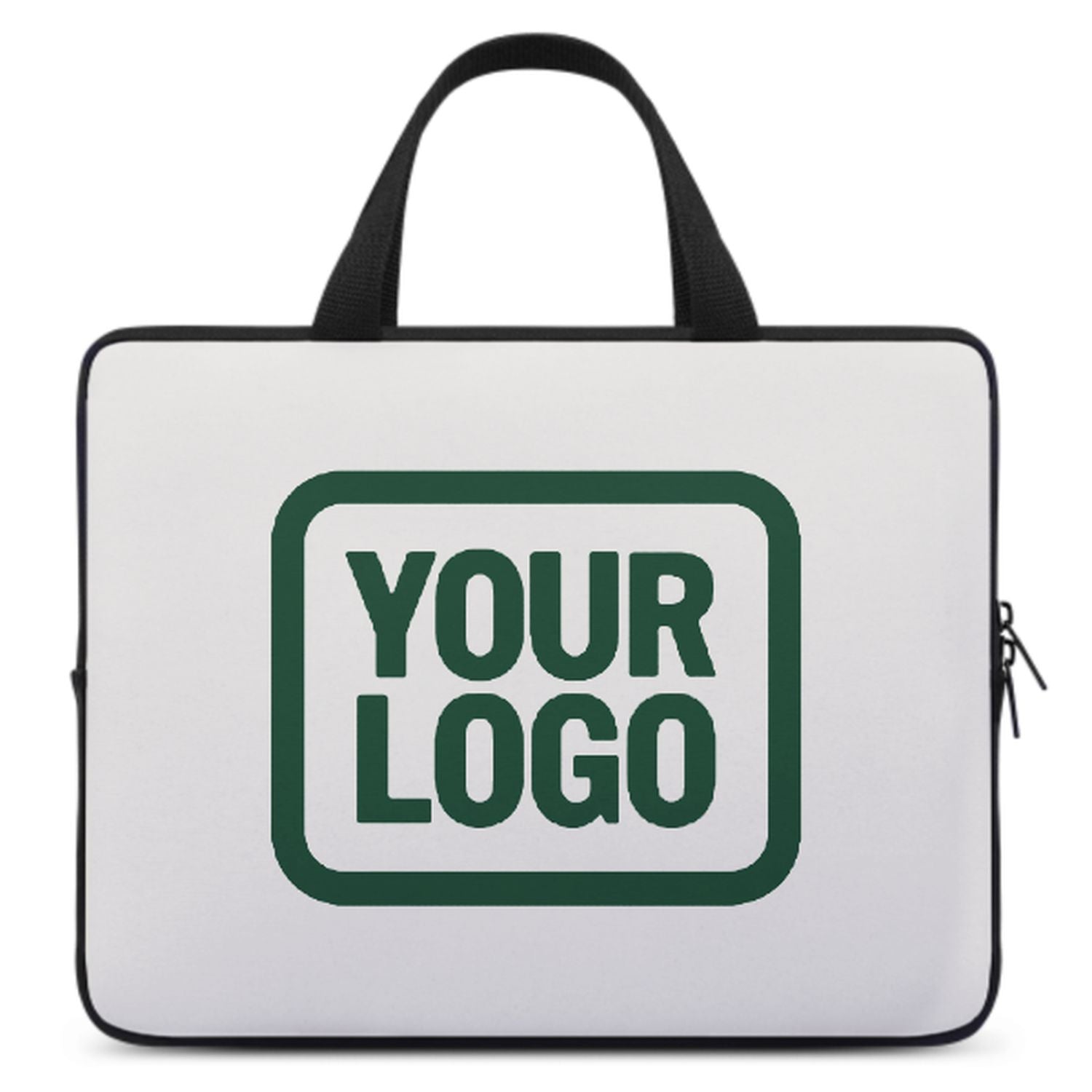 Maßgeschneidertes Weiß Green Laptop Tasche
