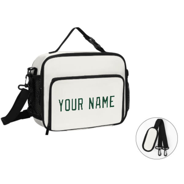 Maßgeschneidertes Weiß Green Lunch-Tasche
