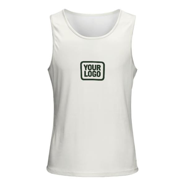Maßgeschneidertes Weiß Tannengrün Herren Tanktop
