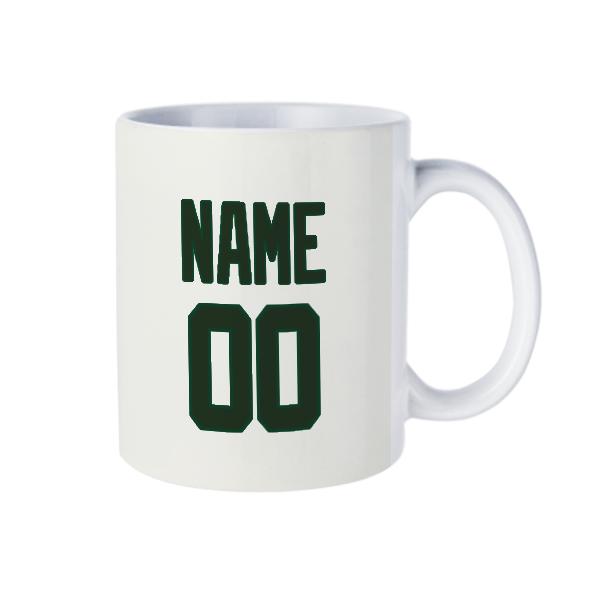Maßgeschneidertes Weiß Tannengrün Becher