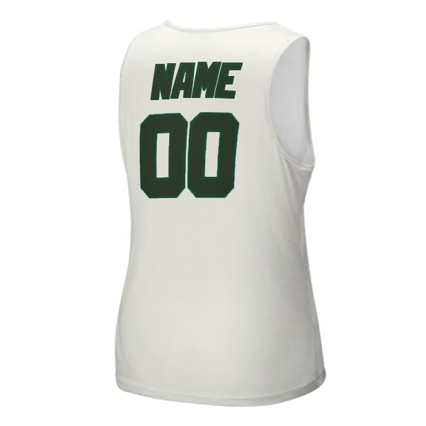 Maßgeschneidertes Weiß Tannengrün Herren Tanktop