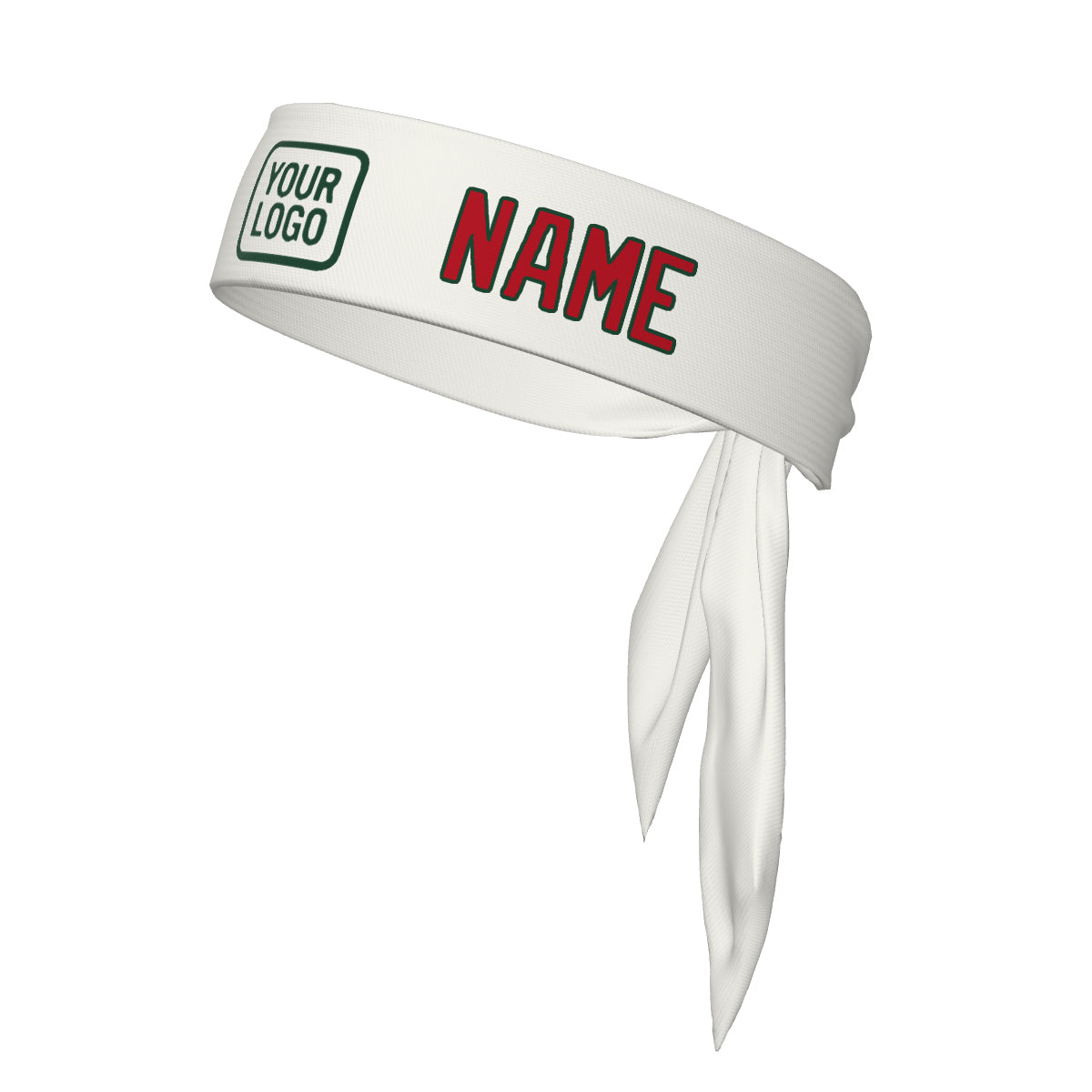 Maßgeschneidertes Weiß Rot Stirnband