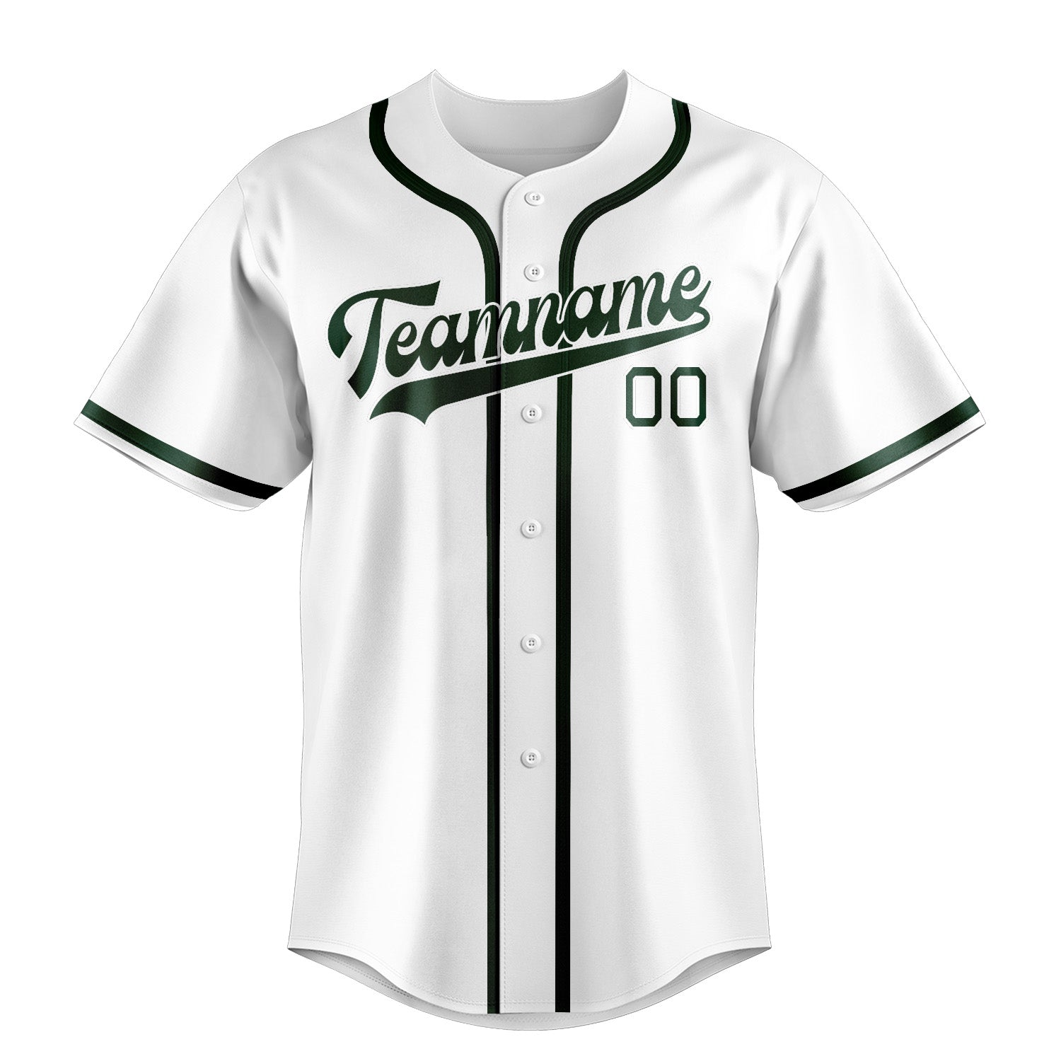Maglia da baseball personalizzata professionale verde muschio bianco