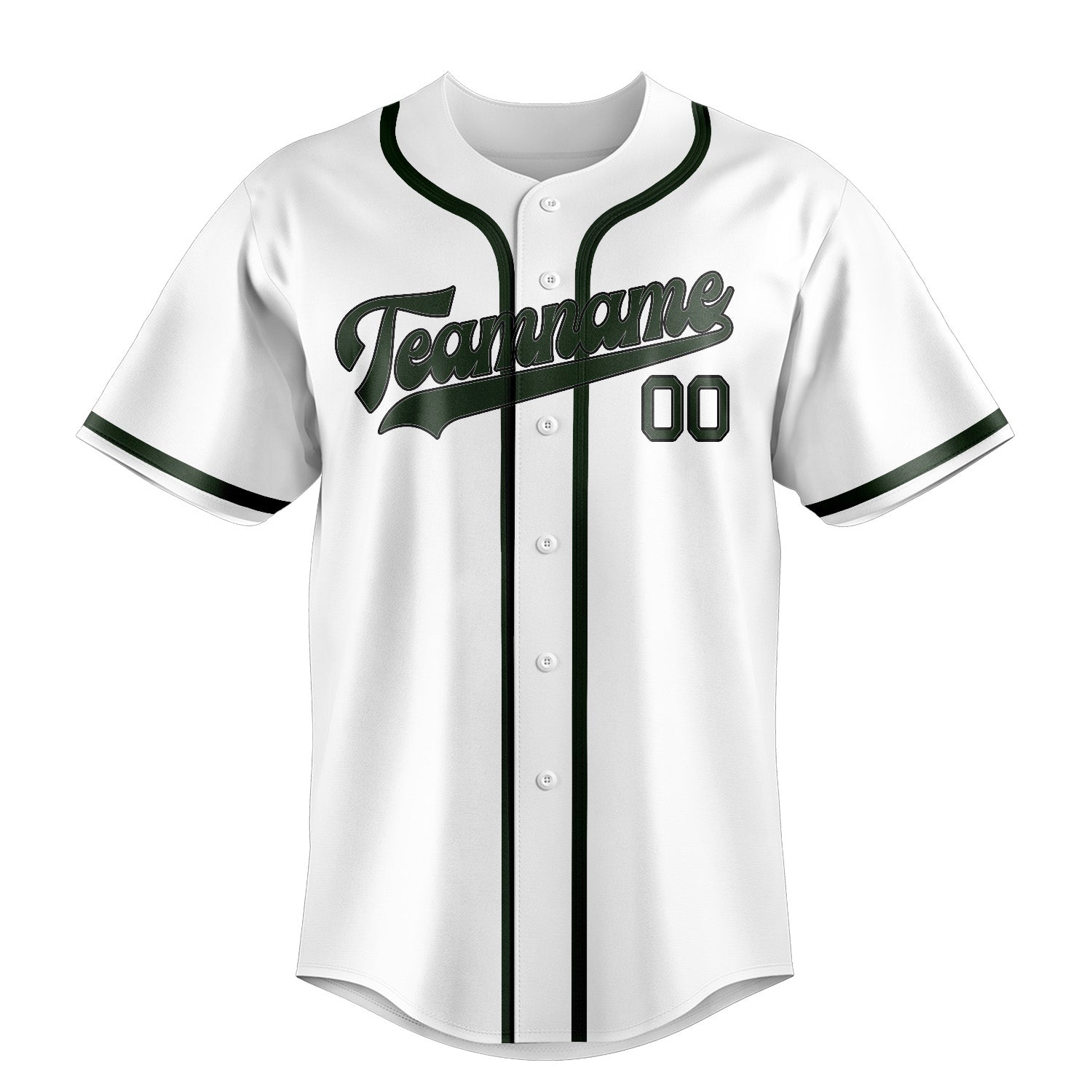 Maglia da baseball professionale personalizzata White Pine Green