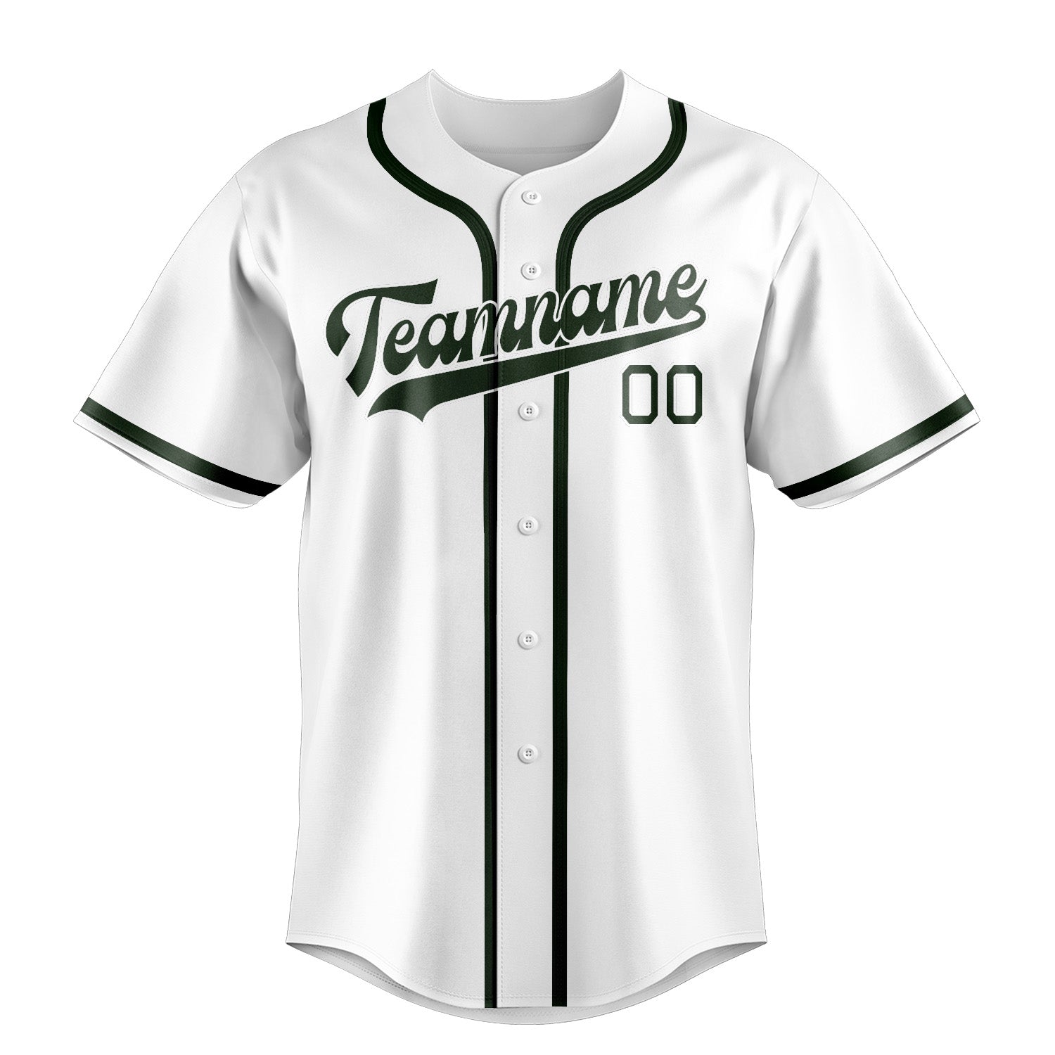 Maglia da baseball professionale personalizzata White Pine Green
