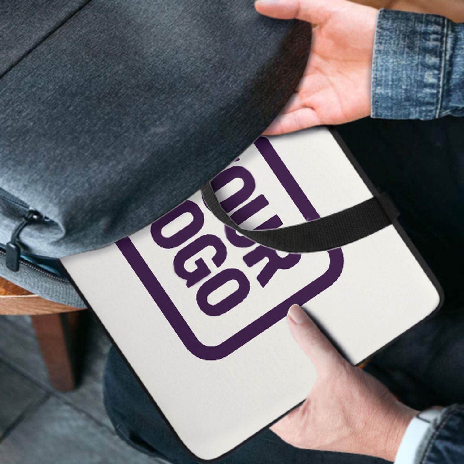 Maßgeschneidertes Weiß Purple Laptop Tasche