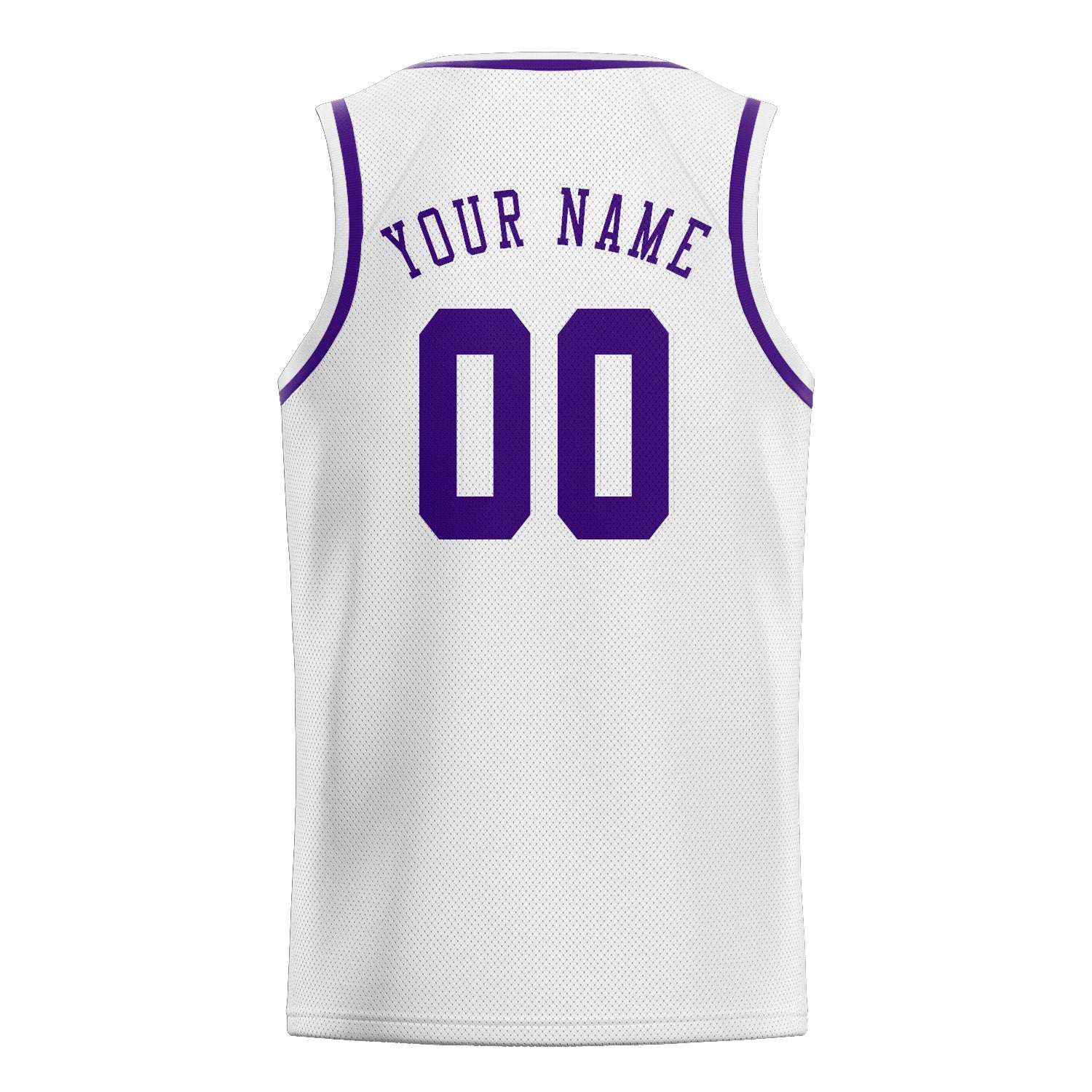 Benutzerdefiniertes Professionelles Weiß Lila Basketballtrikot