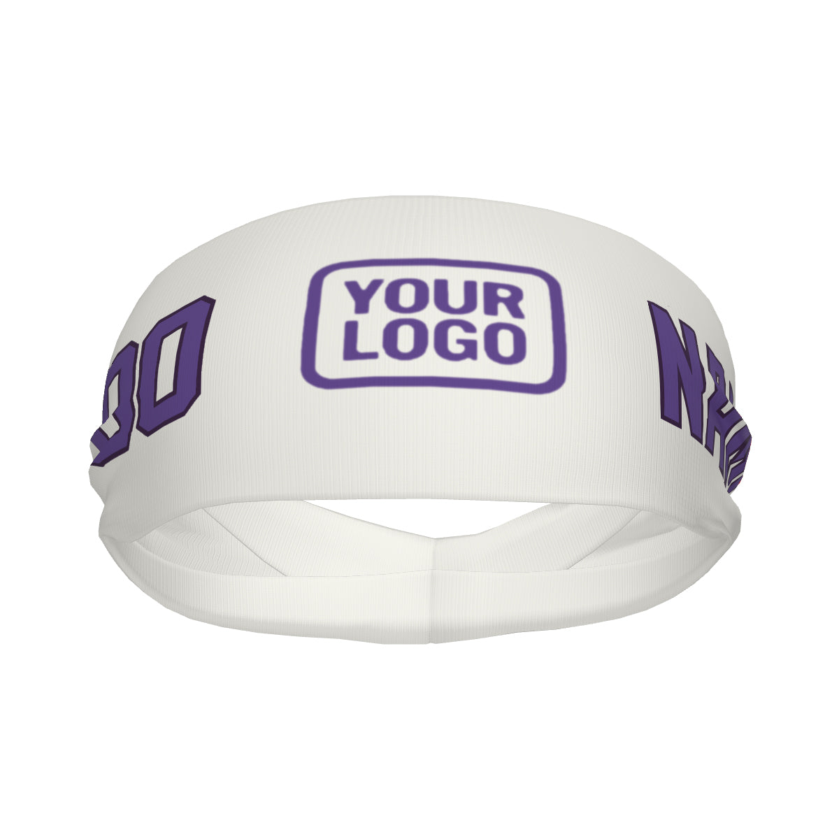 Maßgeschneidertes Weiß Lavendel Sport Stirnband