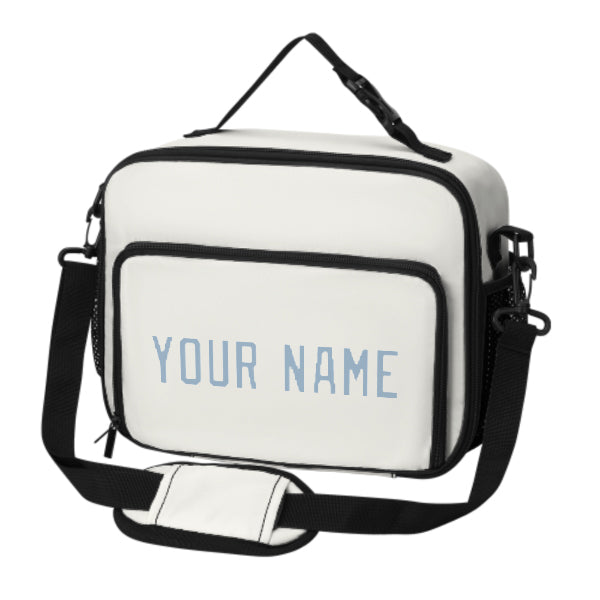 Maßgeschneidertes Weiß Light Blue Lunch-Tasche