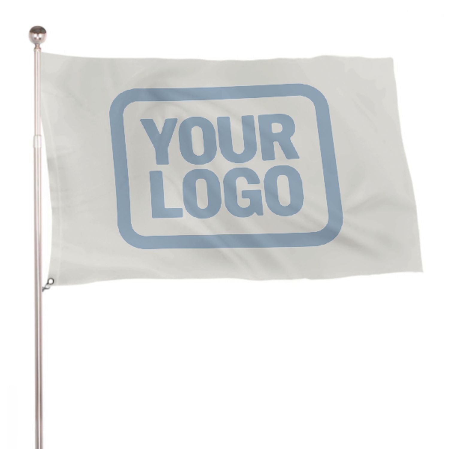 Maßgeschneidertes Weiß Hellblau Flagge