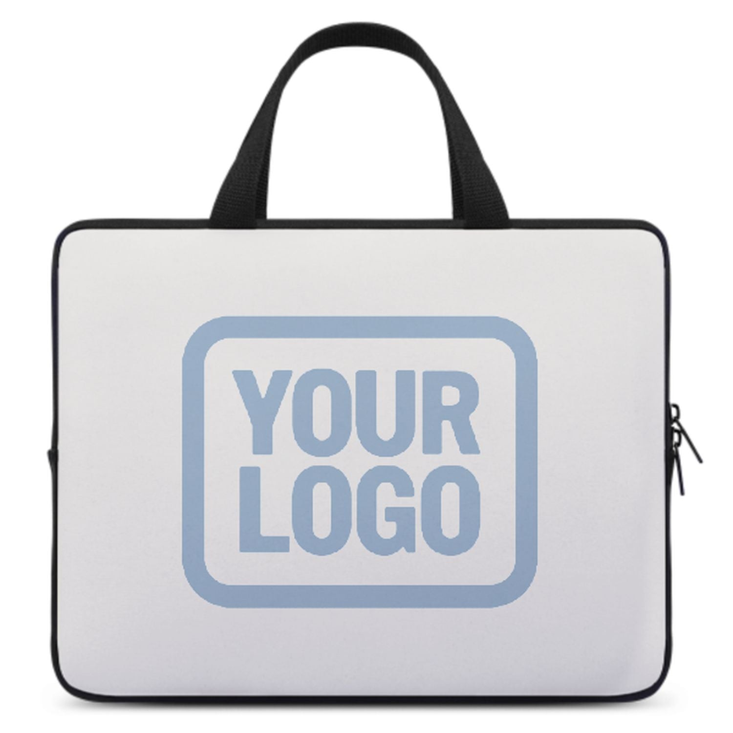 Maßgeschneidertes Weiß Light Blue Laptop Tasche