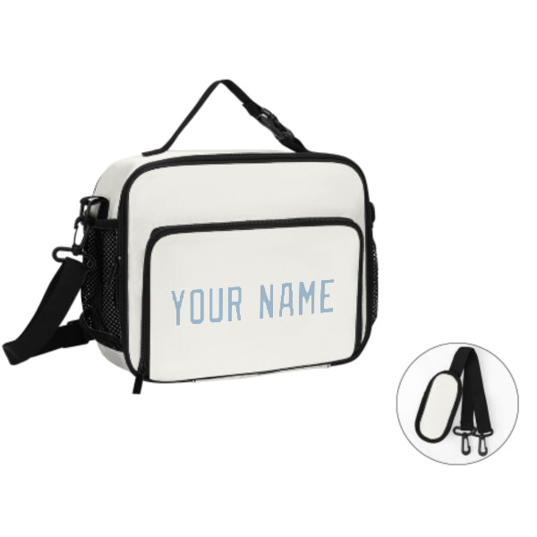 Maßgeschneidertes Weiß Light Blue Lunch-Tasche