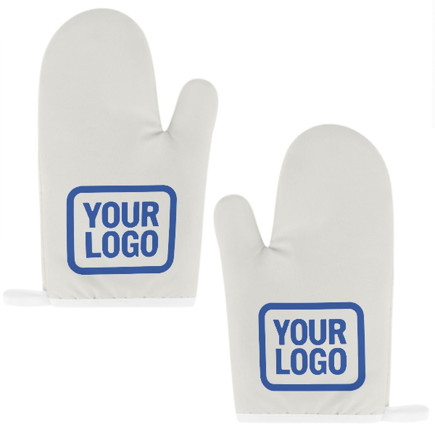 Maßgeschneidertes Weiß  Himmelblau Topfhandschuh Set – 2-teilig