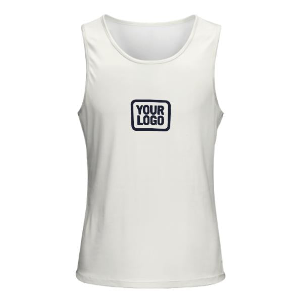 Maßgeschneidertes Weiß Stahlblau Herren Tanktop