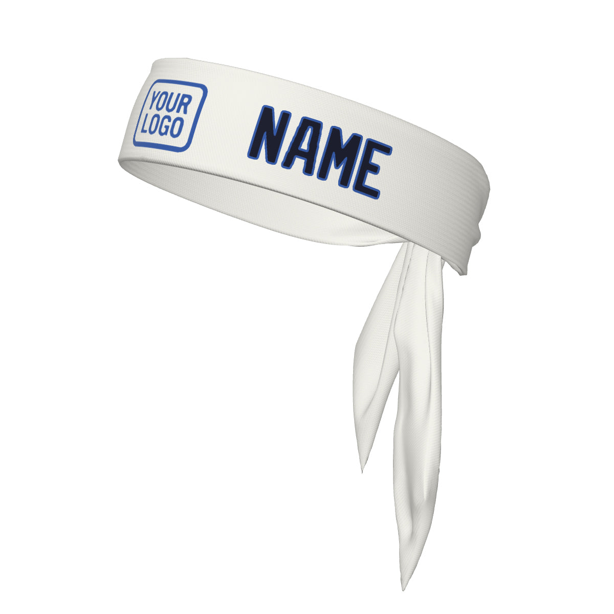 Maßgeschneidertes Weiß Stahlblau Stirnband