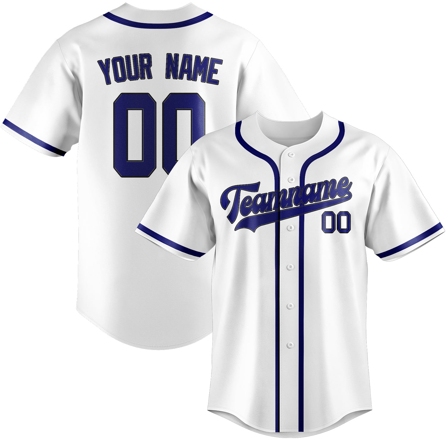Maglia da baseball professionale personalizzata bianca e blu cielo