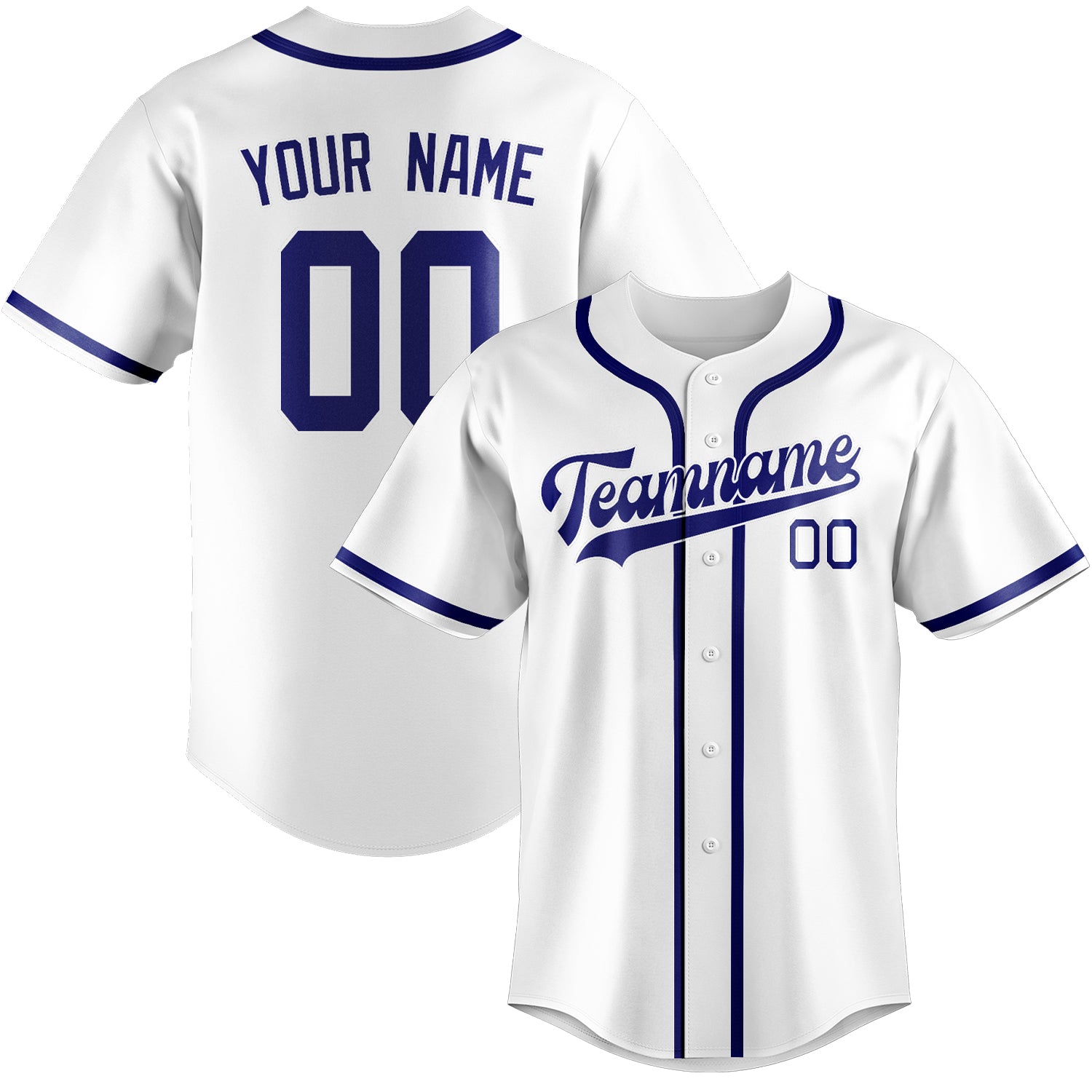 Maglia da baseball professionale personalizzata bianca e blu cielo