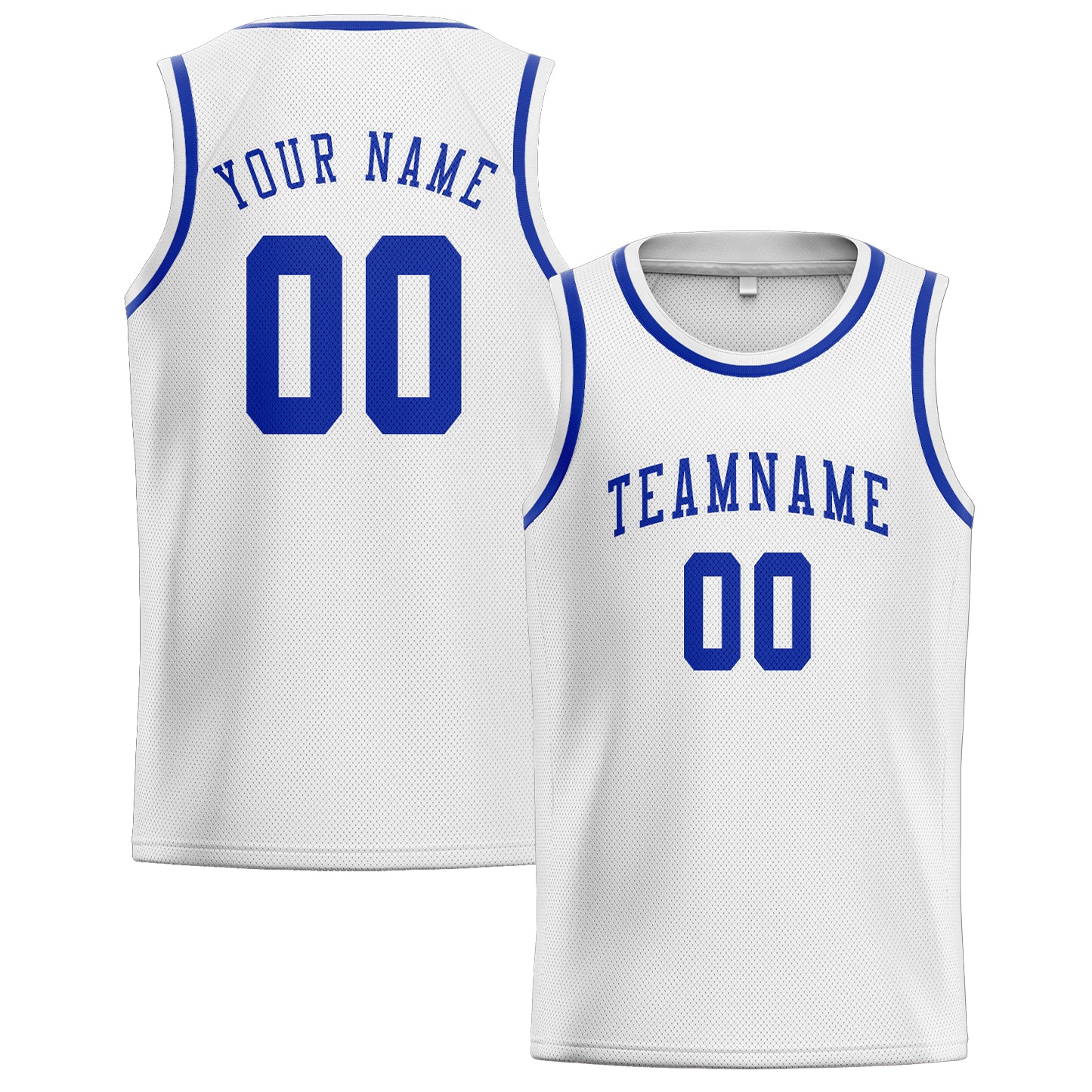 Benutzerdefiniertes Professionelles Weiß Himmelblau Basketballtrikot