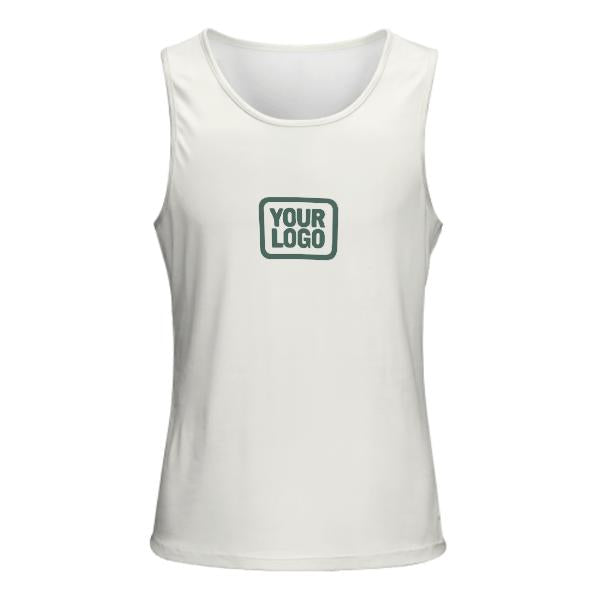 Maßgeschneidertes Weiß Blaugrün Herren Tanktop