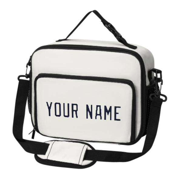 Maßgeschneidertes Weiß Navy Lunch-Tasche