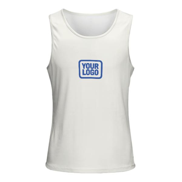 Maßgeschneidertes Weiß Himmelblau Herren Tanktop