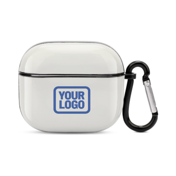 Maßgeschneidertes Weiß Himmelblau AirPods-Hülle (3. Generation)