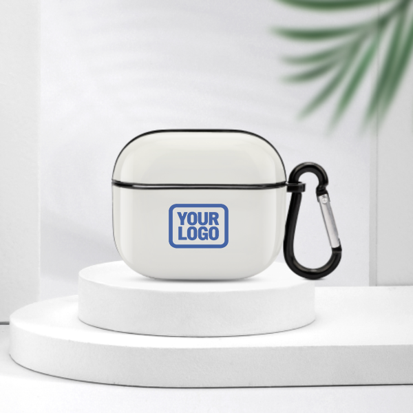 Maßgeschneidertes Weiß Himmelblau AirPods-Hülle (3. Generation)