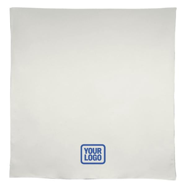 Maßgeschneidertes Weiß Stahlblau Quadratische Tischdecke
