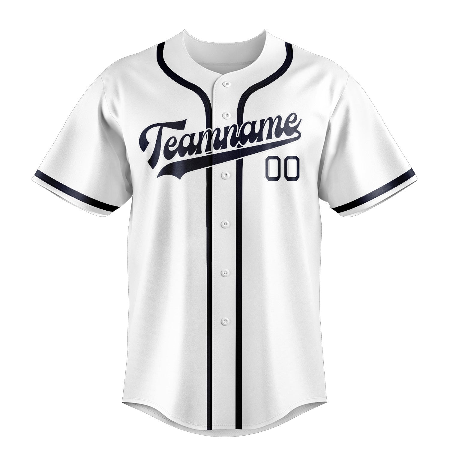 Maglia da baseball professionale personalizzata bianca acciaio blu