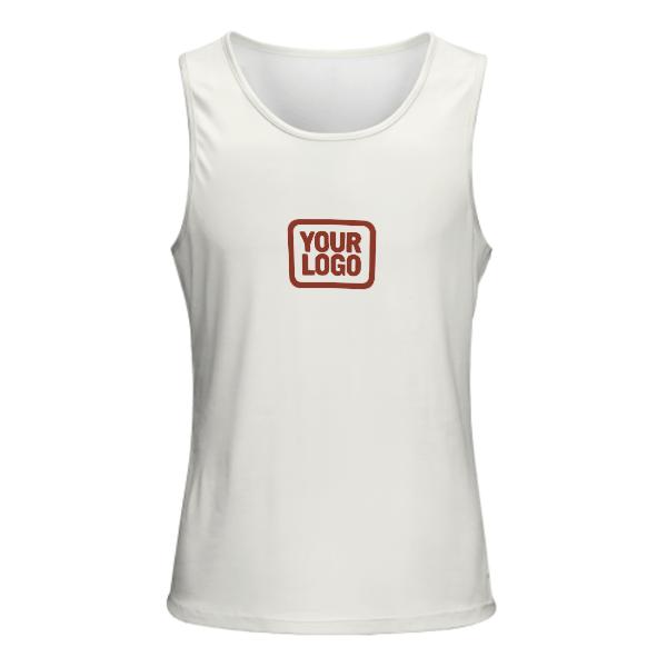 Maßgeschneidertes Weiß Korallenrot Herren Tanktop