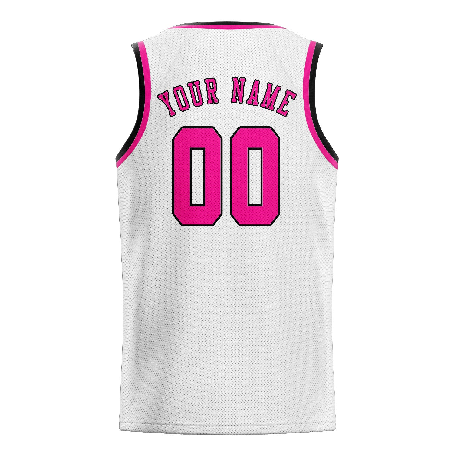 Benutzerdefiniertes Professionelles Weiß Rosarot Basketballtrikot